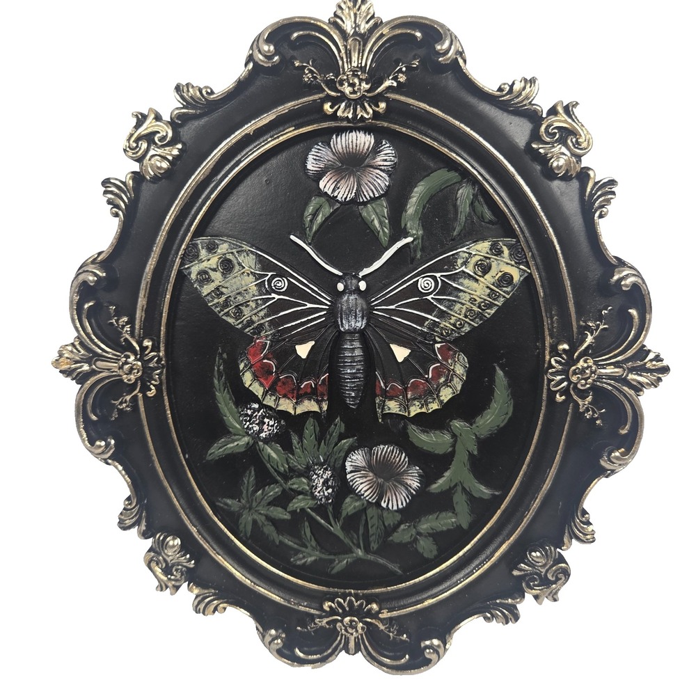 Unbranded Moth Wall Art Decor Adults Medium Black New Gothic Victorian Halloween - Picture 3 of 7
